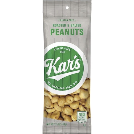 Kars Peanuts, Salted, Roasted, 2.5 oz, 12/BX PK KARSN08237